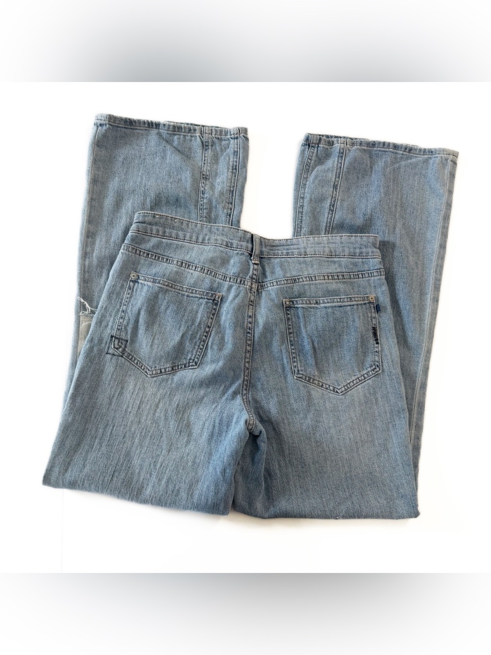 Anthropologie Pilcro Jeans Womens 29 Laidback Mid Rise Patchwork Flare Boho - Picture 10 of 11